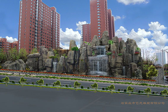 北京山體護坡假山浮雕綠化制作項目